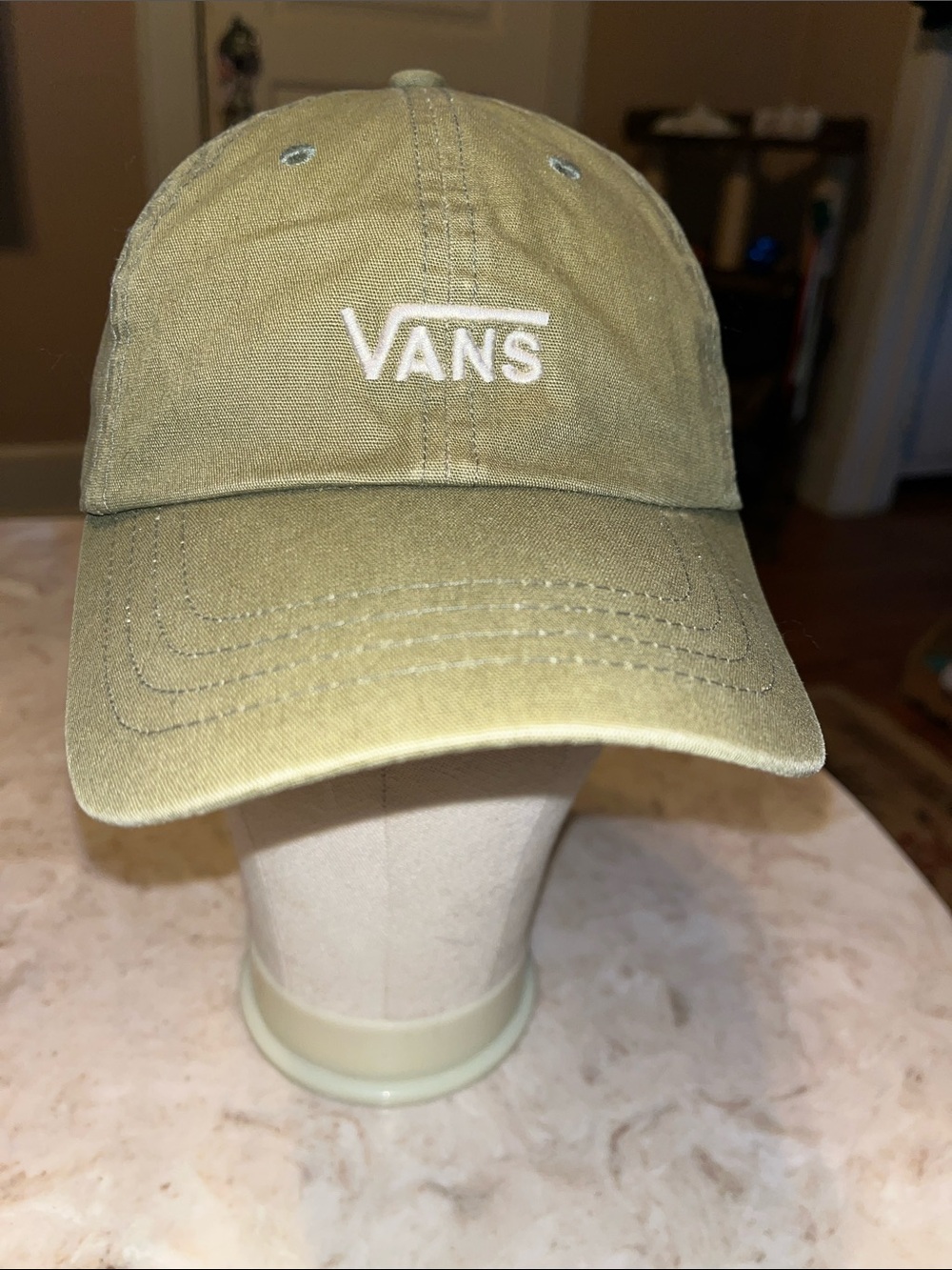 Vans Olive Green Hat with White Embroidered Logo